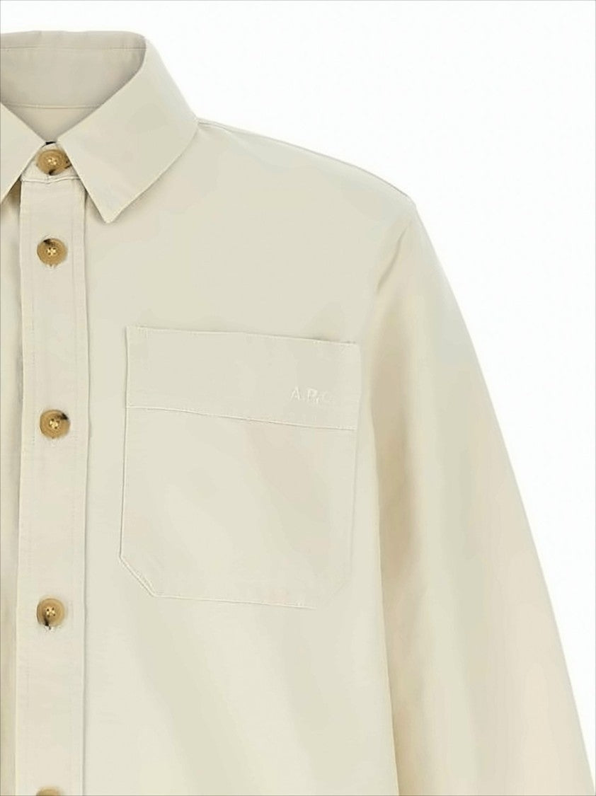 A.P.C. Long-Sleeve Cotton Shirt With Classic Collar