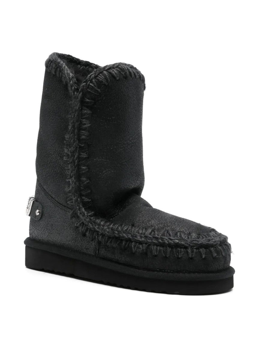 Mou Ankle Boots With Plush Sheep Leather Lining