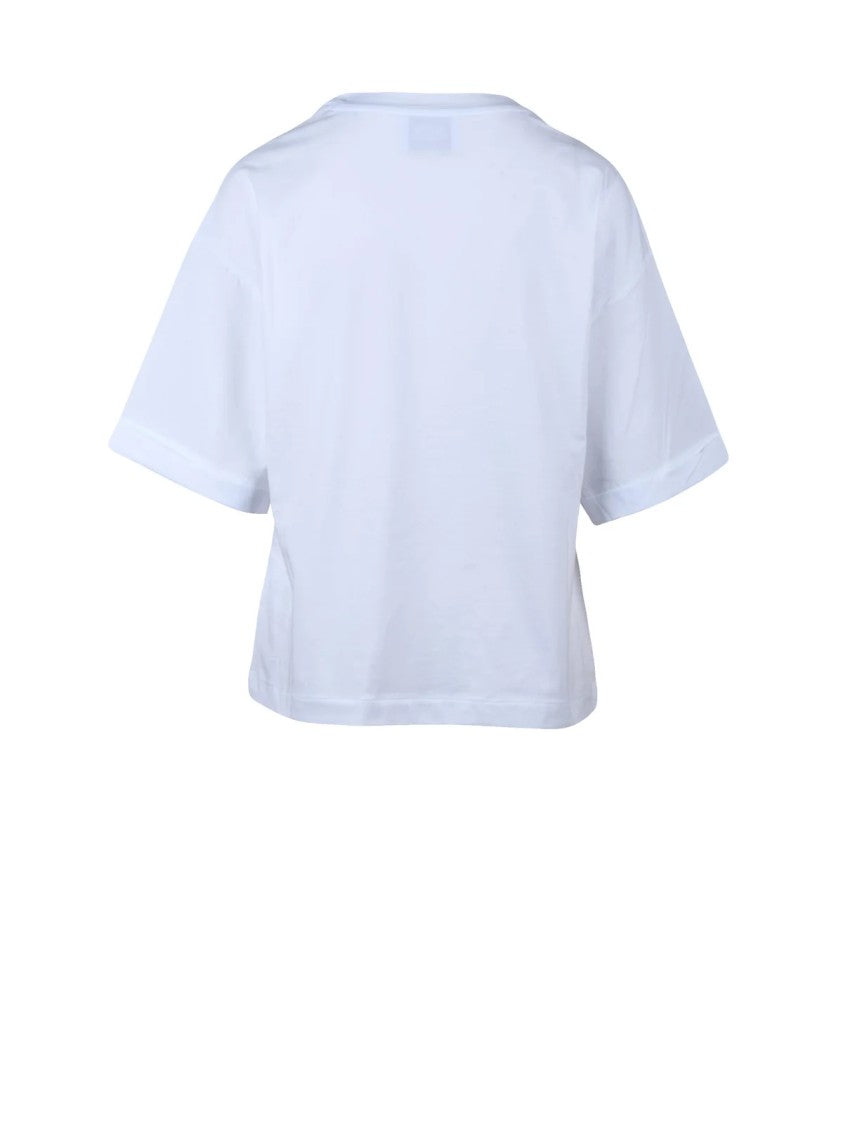 Alpha Studio White Cotton Elastane T-Shirt
