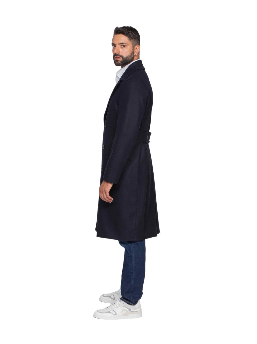 Boglioli Double-Breasted Overcoat With Structured Silhouette And Tailored Fit