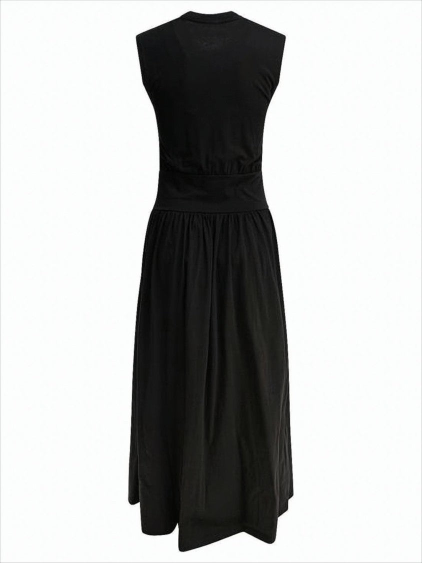 Totême Fitted Midi Dress With Wide Waistband