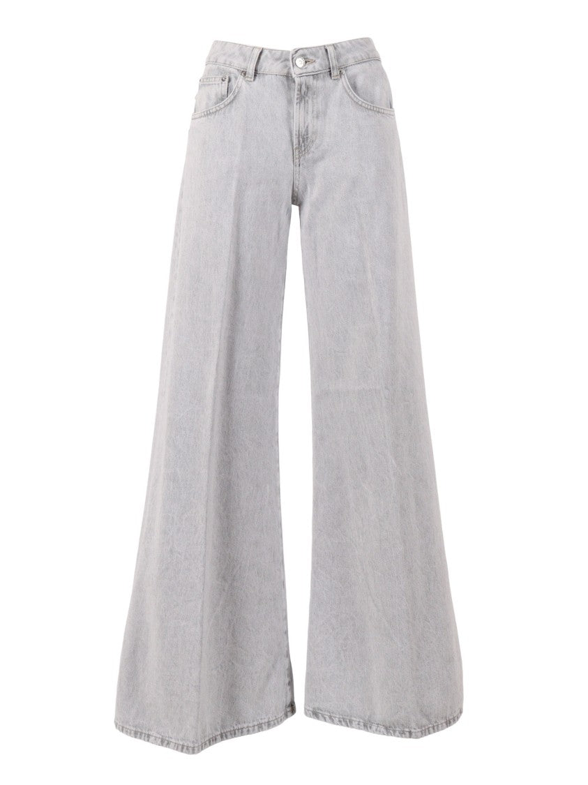 Dondup High Waisted Wide Leg Jeans