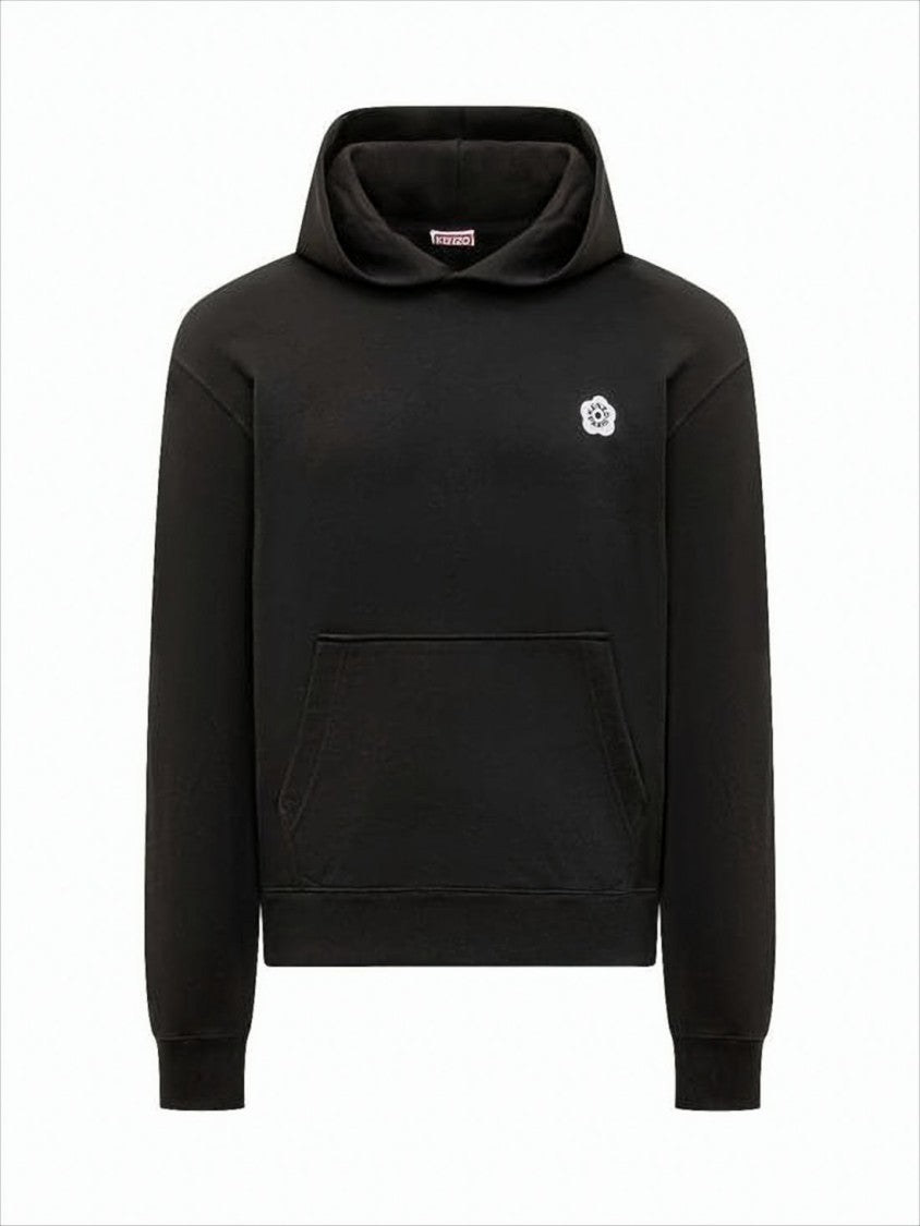 Kenzo Black Hoodie With Spacious Front Pocket