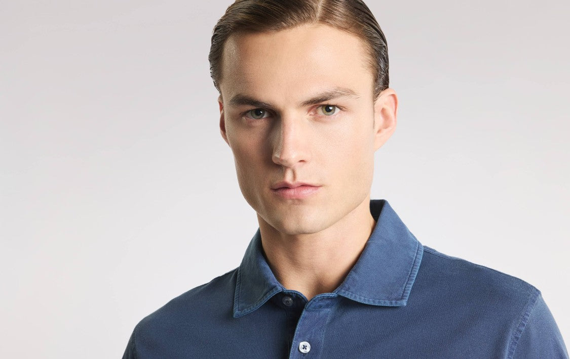 Fay Frosted Embroidery Polo Shirt With Classic Fit