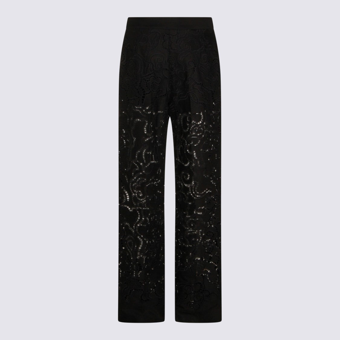 Nissa Straight-Leg Trousers With Intricate Lace Detailing