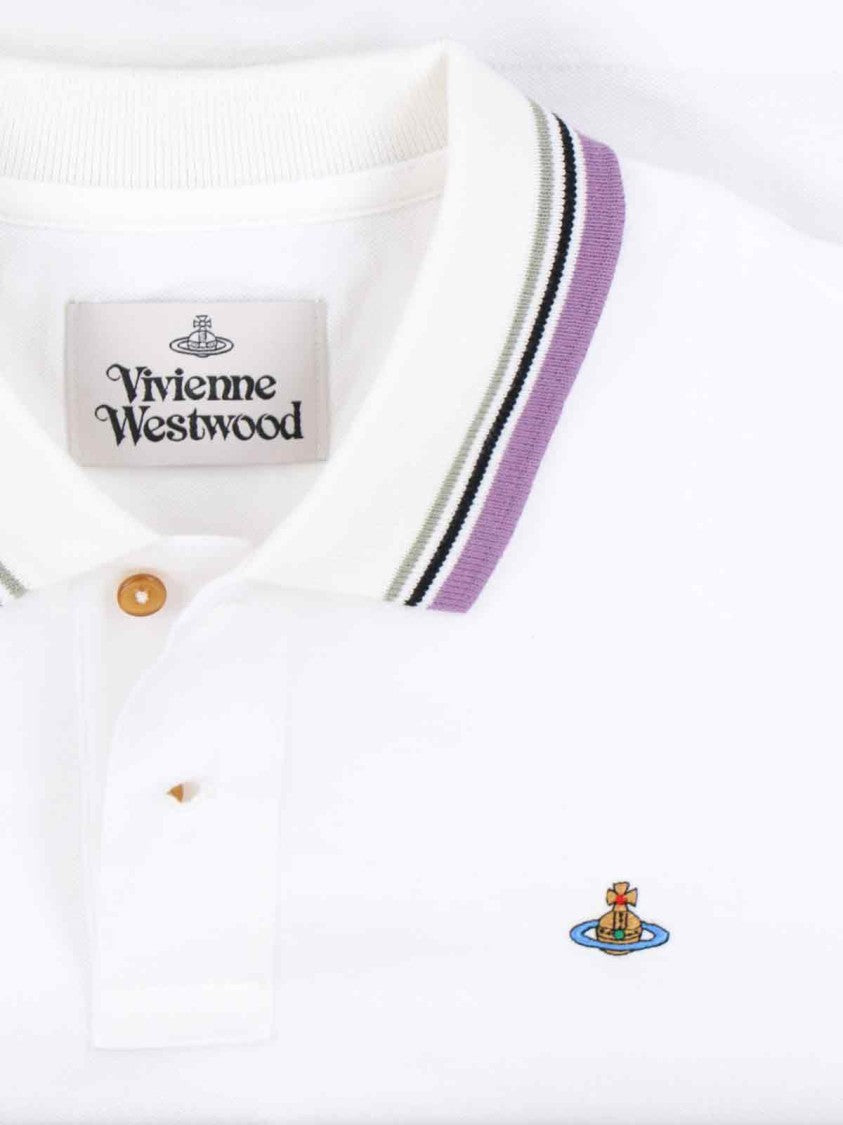Vivienne Westwood Classic Polo With Multicolor Striped Detail