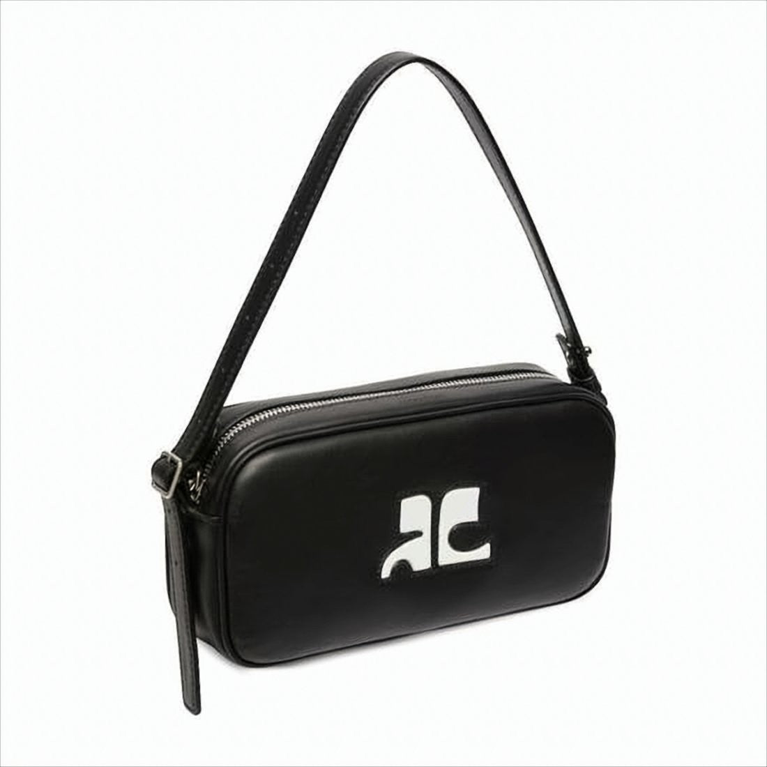 Courrèges Rectangular Calf Leather Shoulder Bag
