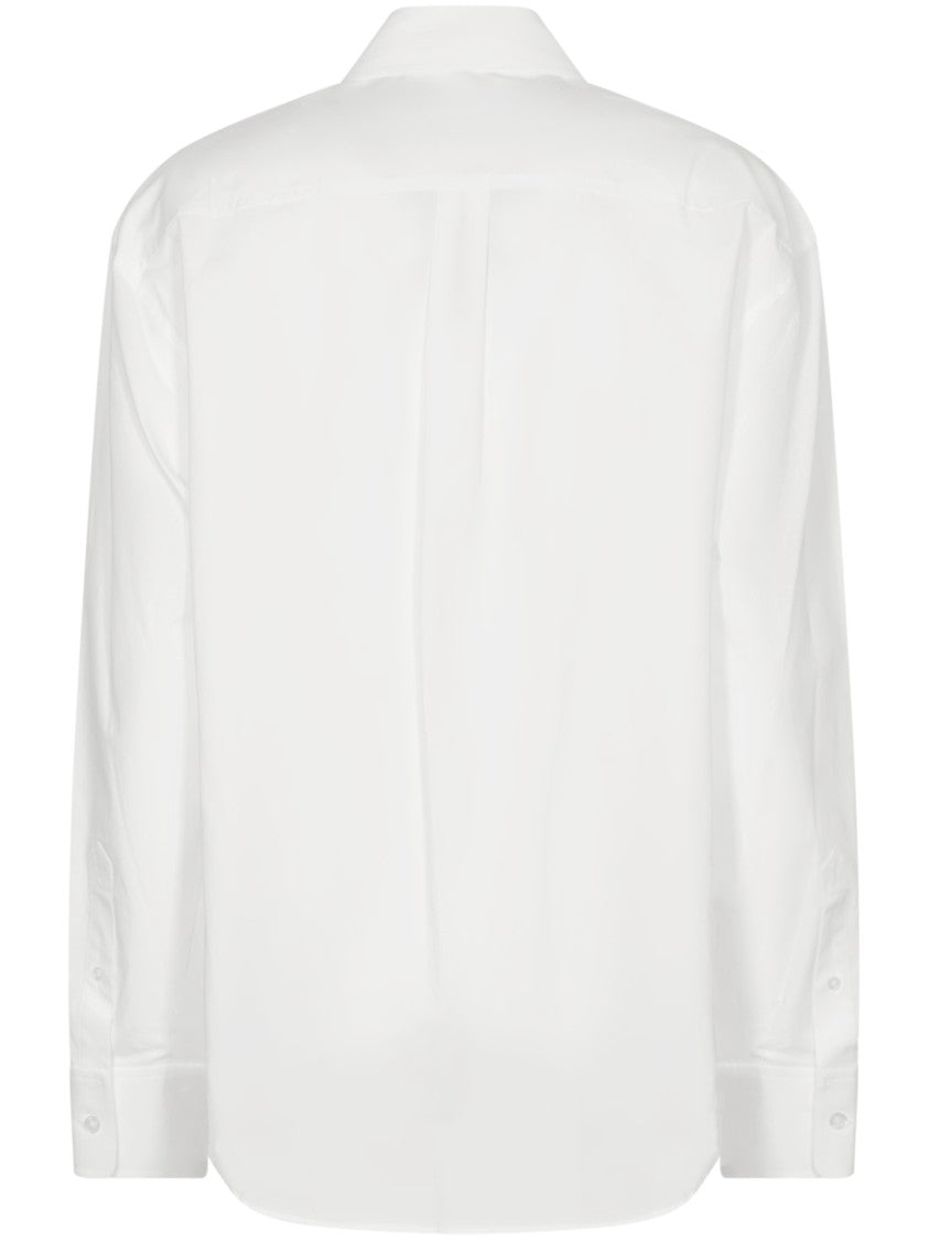Alexander Wang Boyfriend Shirt With Logo Flag Tag And Relaxed Fit