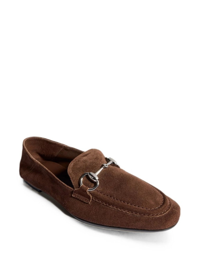 Gucci Brown Horsebit Suede Calfskin Low-Top Sneakers