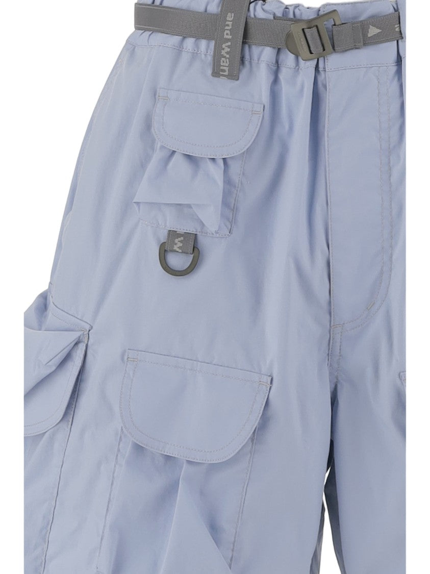 And Wander Light Blue Technical Fabric Shorts