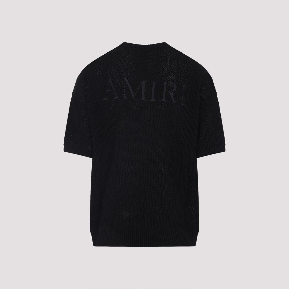 Amiri Relaxed Fit Black Cotton T-Shirt With Textured Detailing