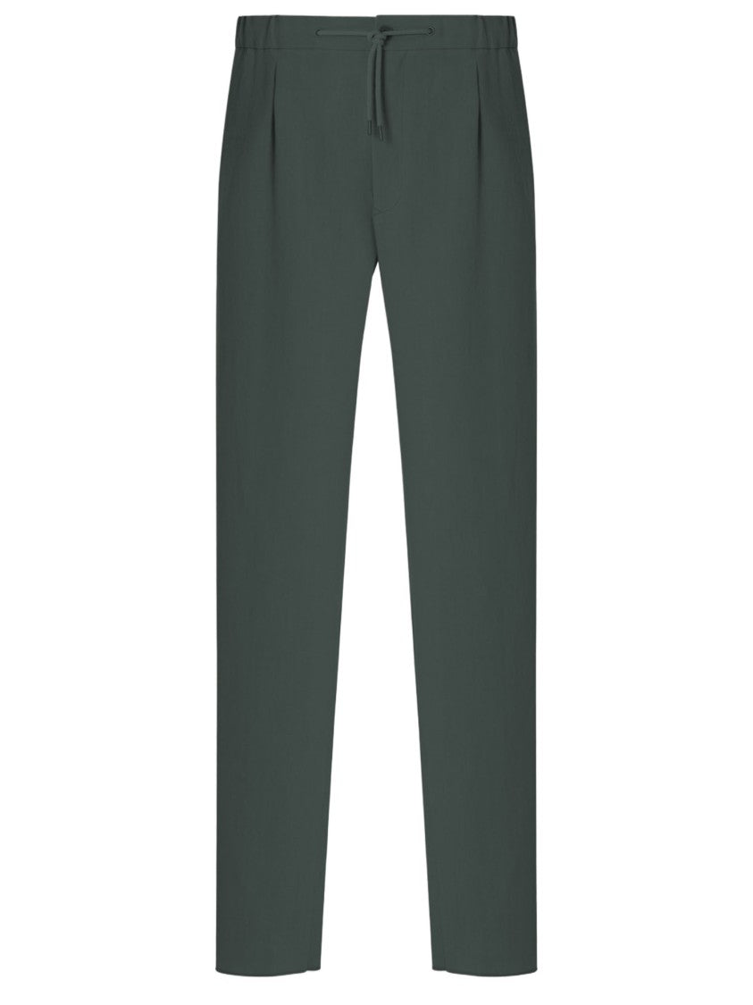 Giorgio Armani Straight-Leg Casual Pants With Adjustable Waist
