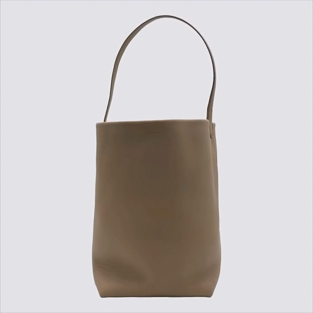 The Row Structured Brown Calf Leather Tote
