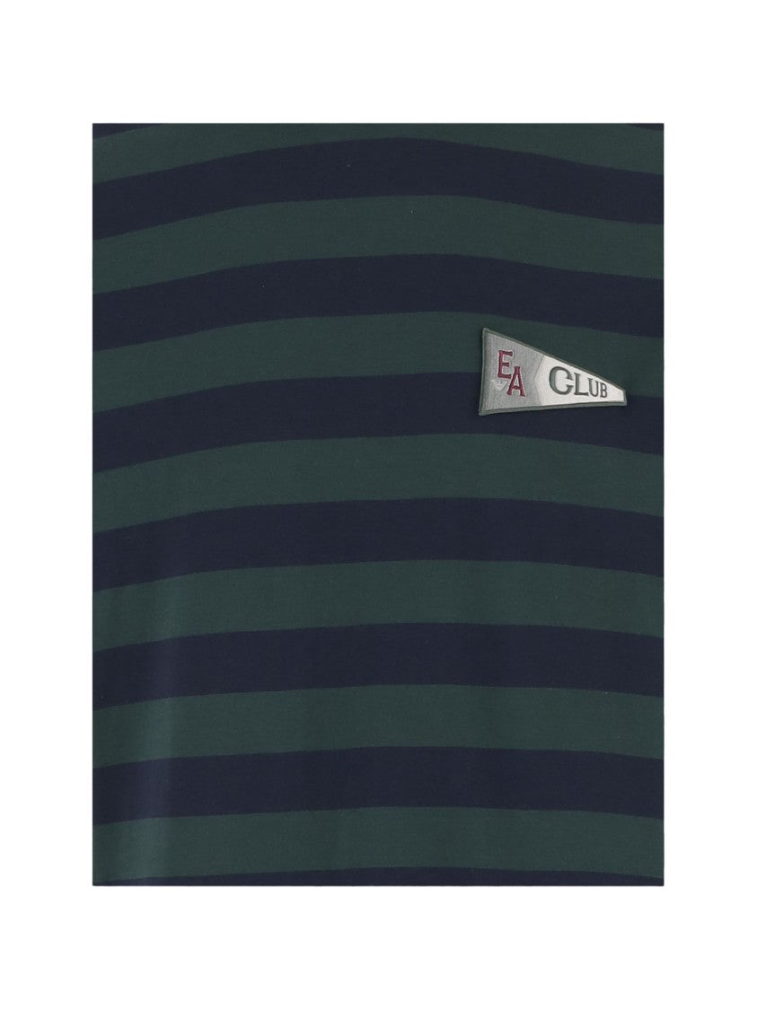 Emporio Armani All-Over Striped Cotton T-Shirt