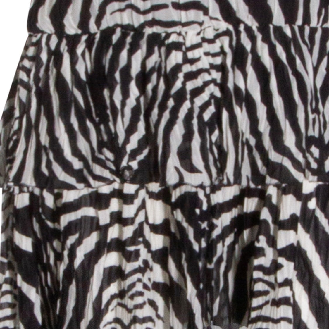 Blumarine Zebra-Patterned Maxi Dress With Peplum Detail