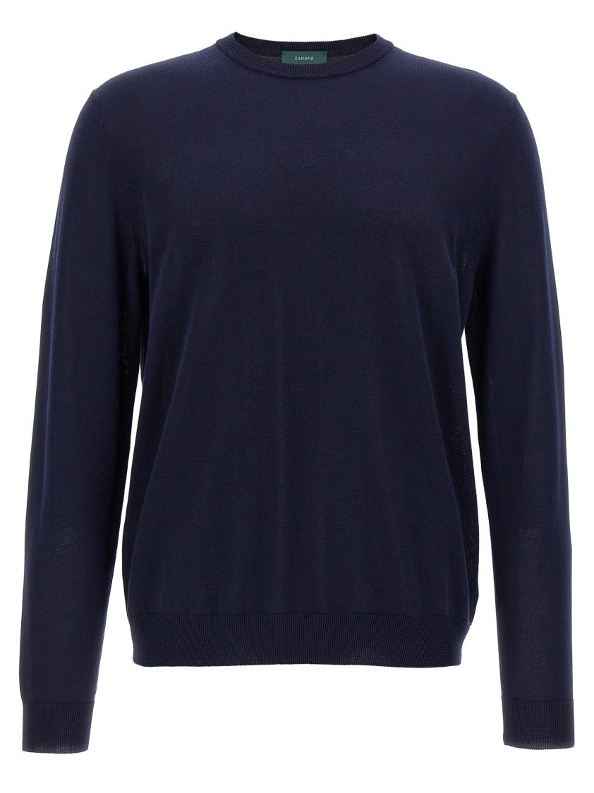 Zanone Lightweight Cotton Sweater With Crew Neck