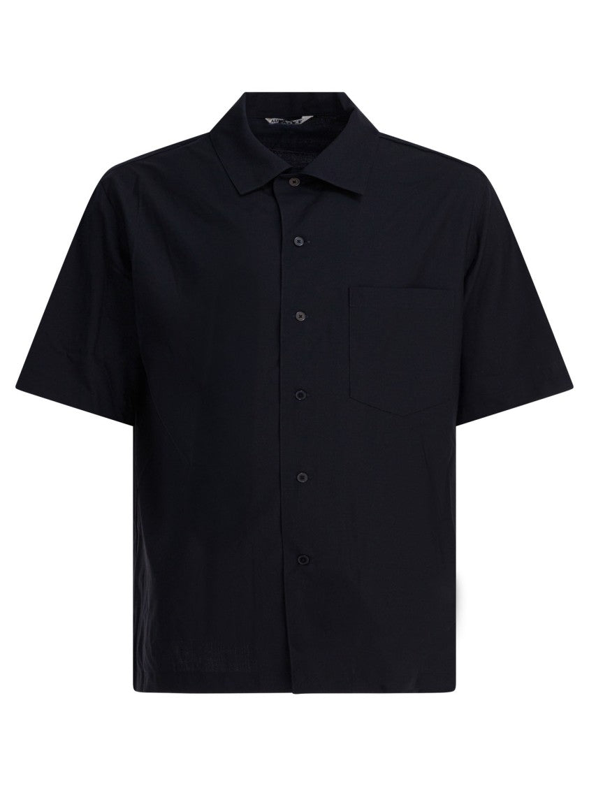 Auralee Lightweight Tropical Wool Shirt With Classic Collar