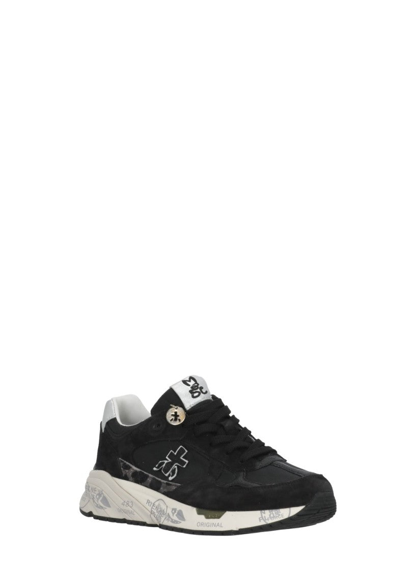 Premiata Black White Mased 8114 Suede Sneakers