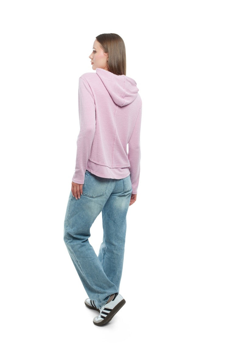 Wilt Long Sleeve Double Peplum Hoodie
