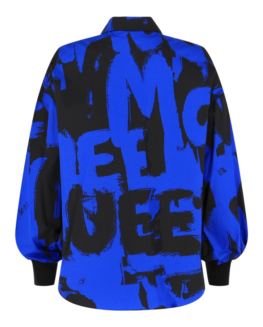 Alexander Mcqueen Graffiti Logo Button-Up Shirt