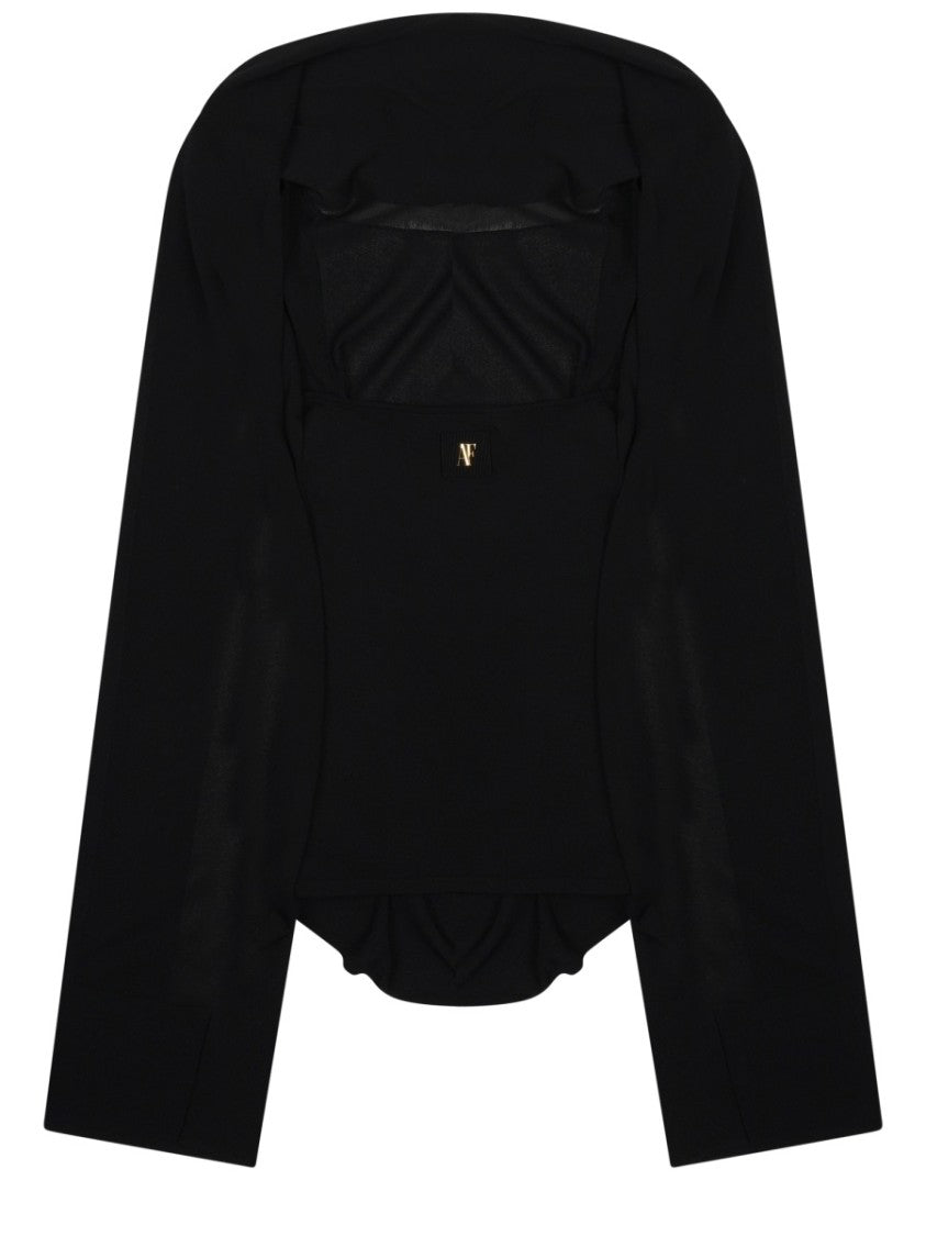 Alberta Ferretti Sheer Chiffon Bow Detail Top