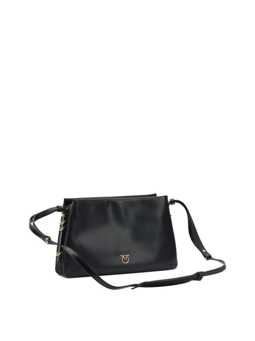 Pinko Rectangular Structured Leather Shoulder Bag