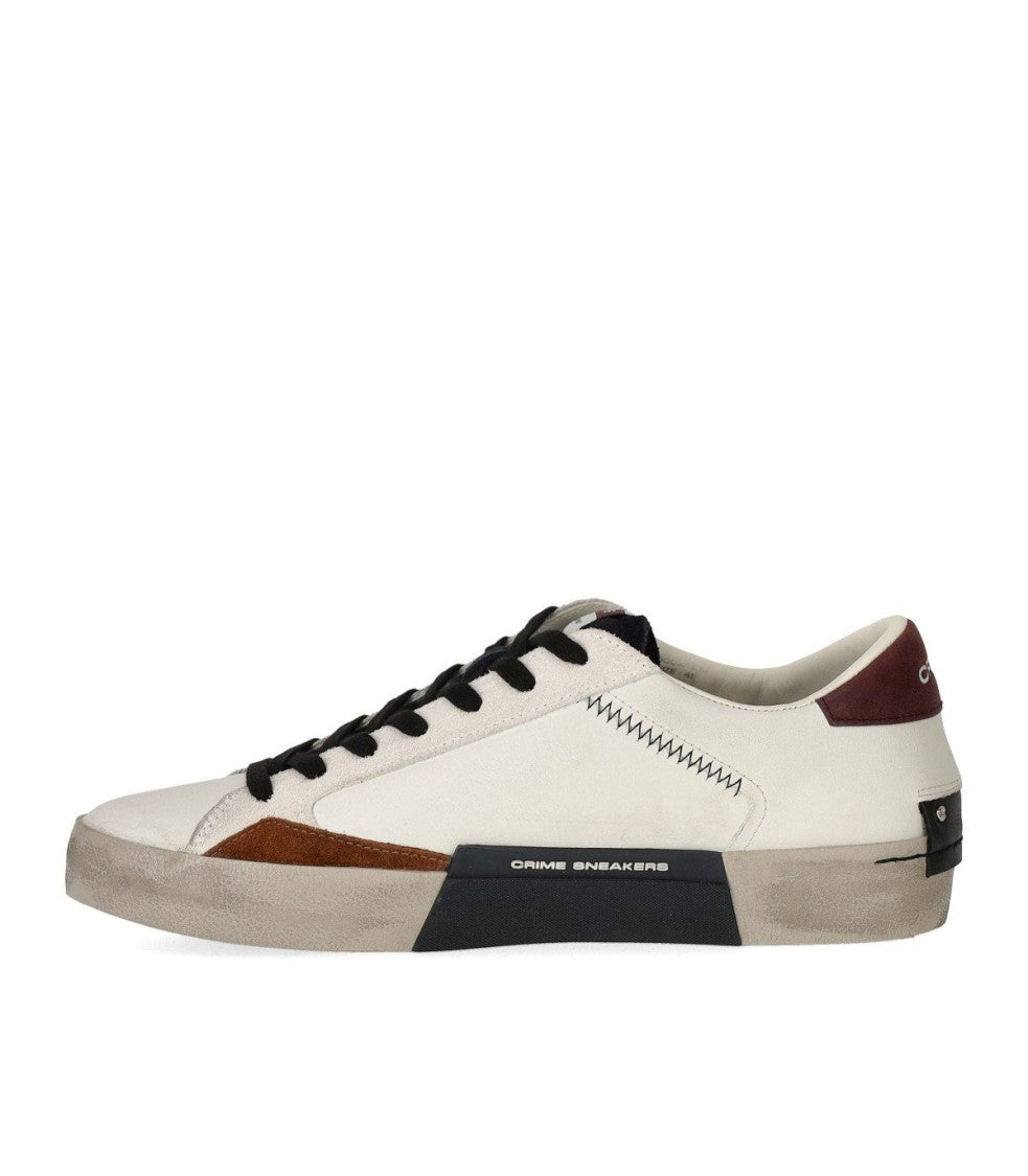 Crime London Distressed White Sneaker