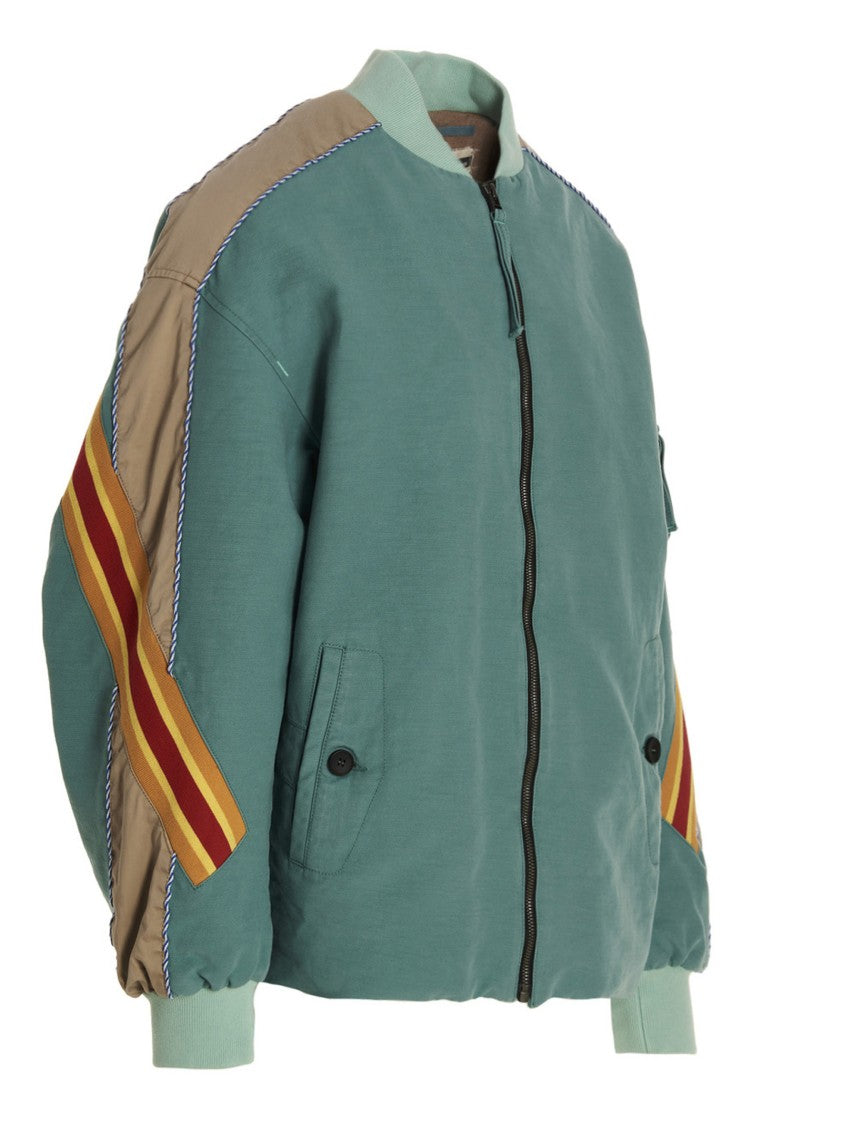 Incotex Red X Facetasm Contrast Band Bomber Jacket