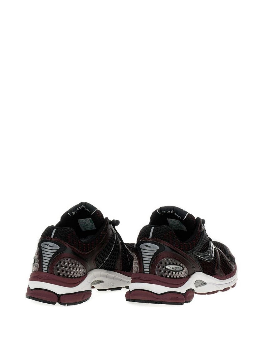 Saucony Black And Burgundy Mesh Sneakers
