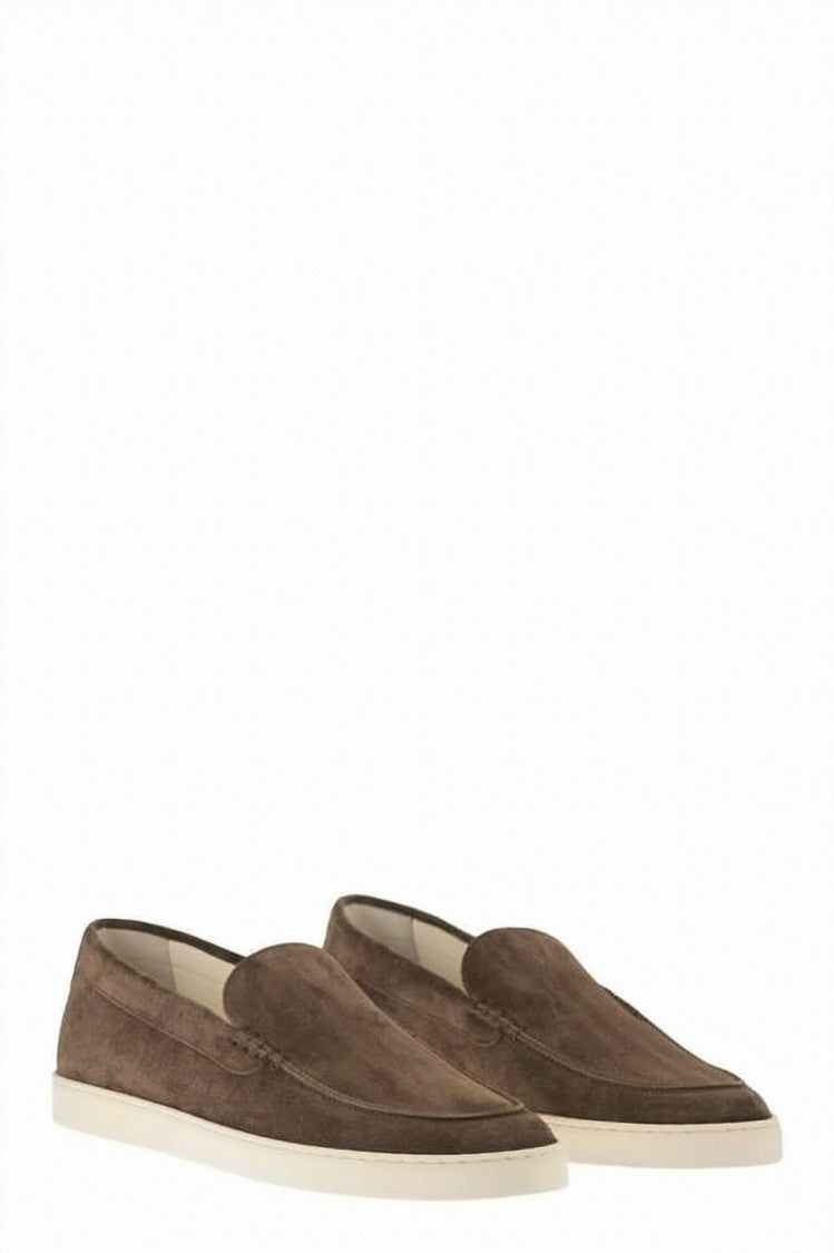 Brunello Cucinelli Chevron Pattern Suede Slip-On Sneakers