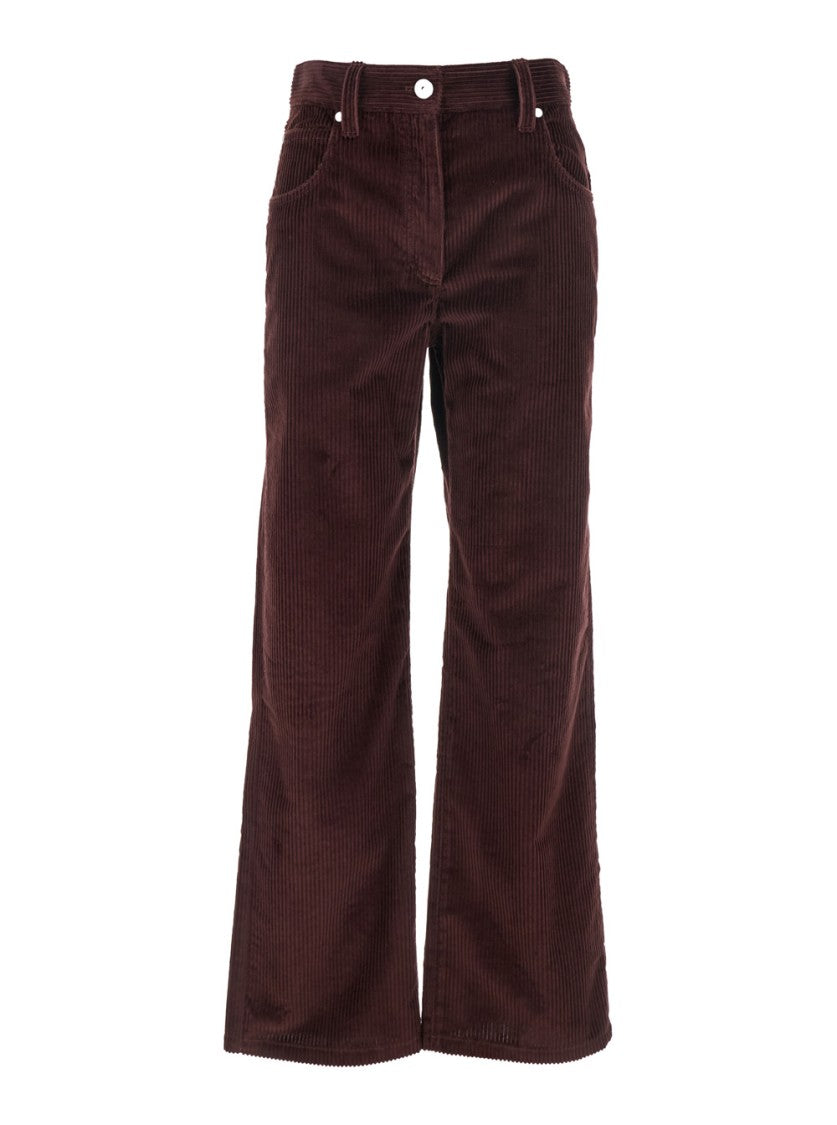 Brunello Cucinelli Bordeaux Corduroy Pants