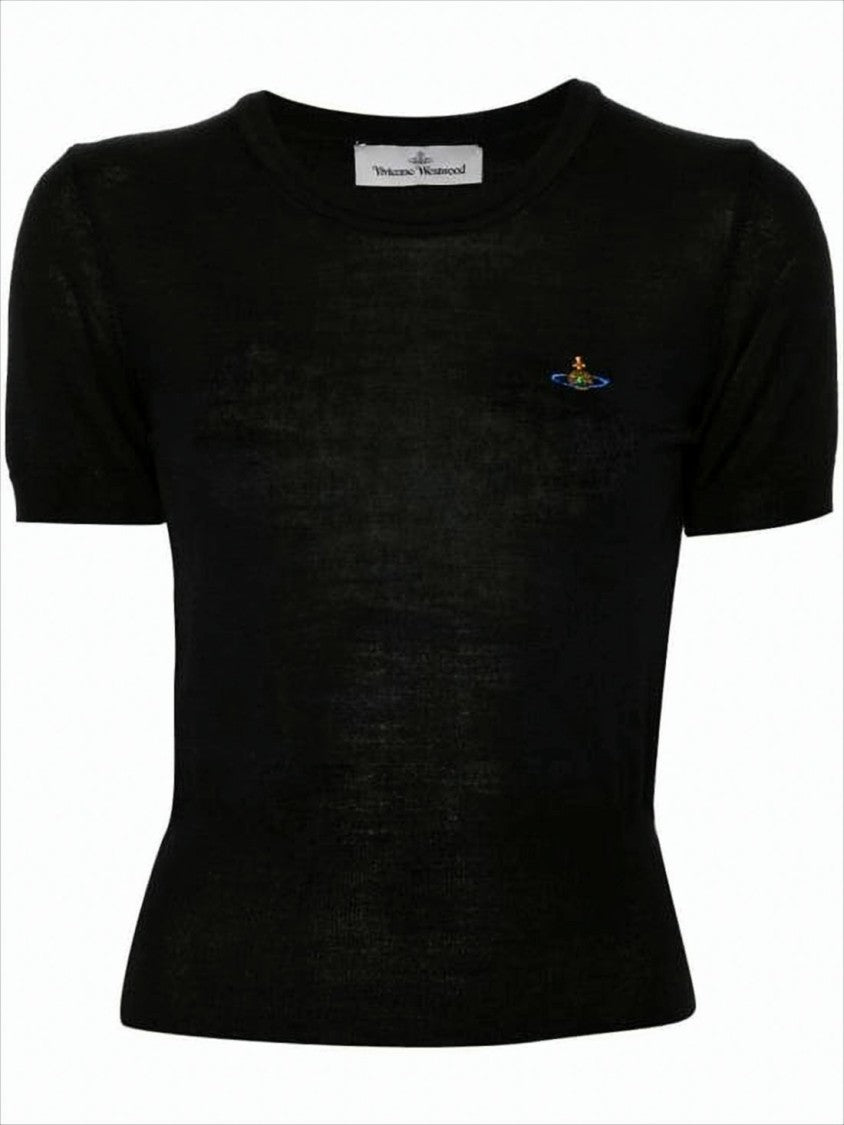 Vivienne Westwood Classic Short-Sleeve Knitwear With Subtle Embroidery