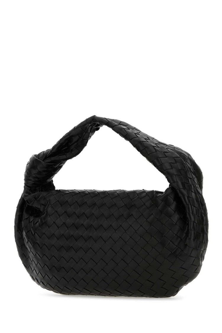 Bottega Veneta Compact Structured Bag With Smooth Black Exterior