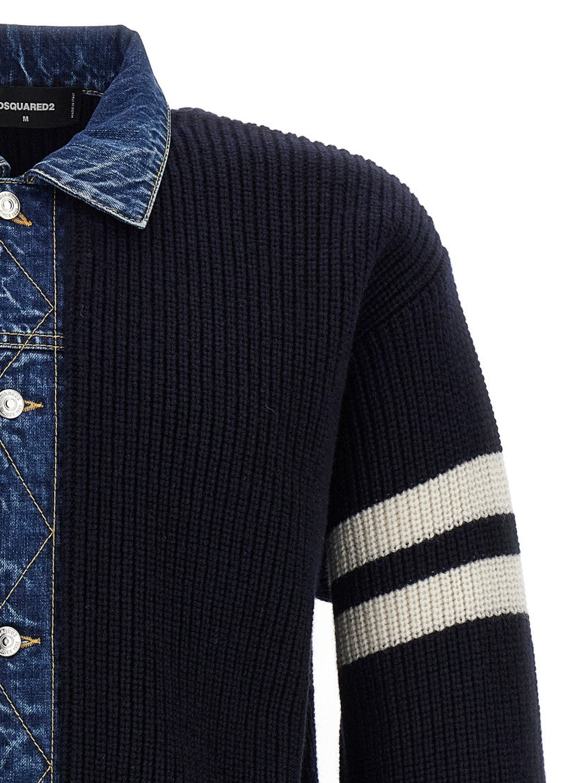 Dsquared2 Denim Mix' Cardigan