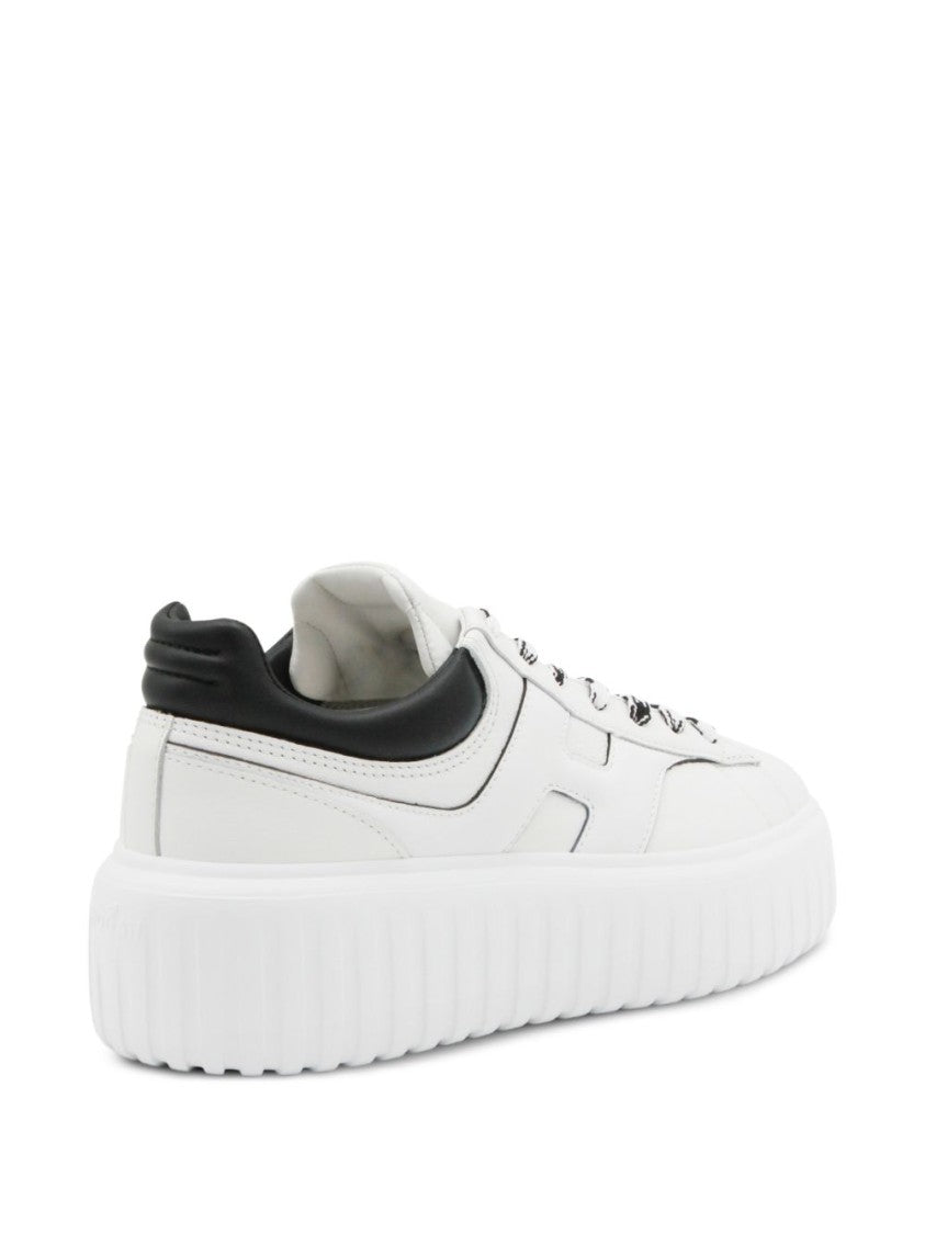 Hogan Sole Sneakers In White Leather