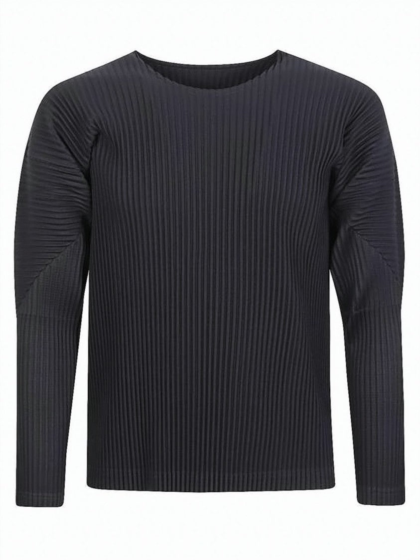 Homme Plissé Issey Miyake Pleated Long-Sleeve Top With Structured Silhouette