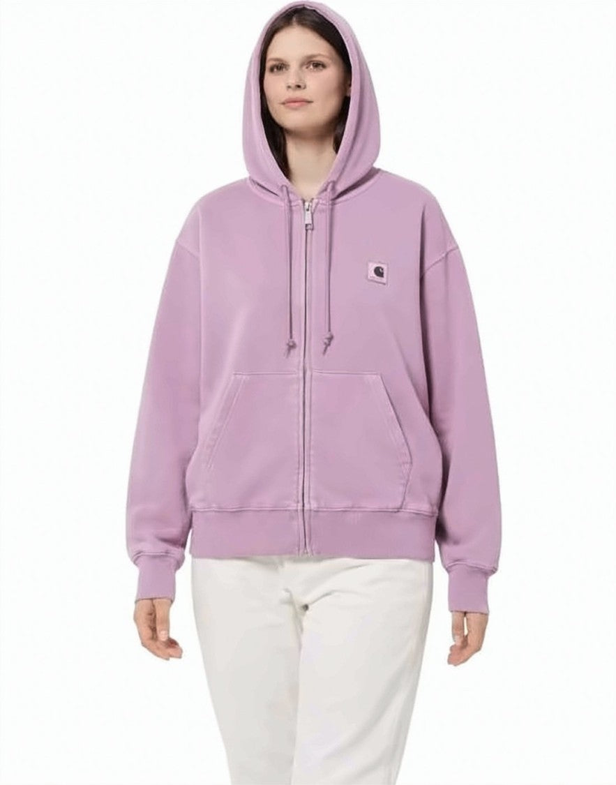 Carhartt Wip Garment-Dyed Nelson Hoodie Jacket With Full Zipper And Attached Hood
