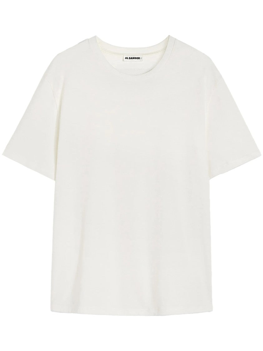 Jil Sander White Minimalist Short-Sleeved Patch T-Shirt