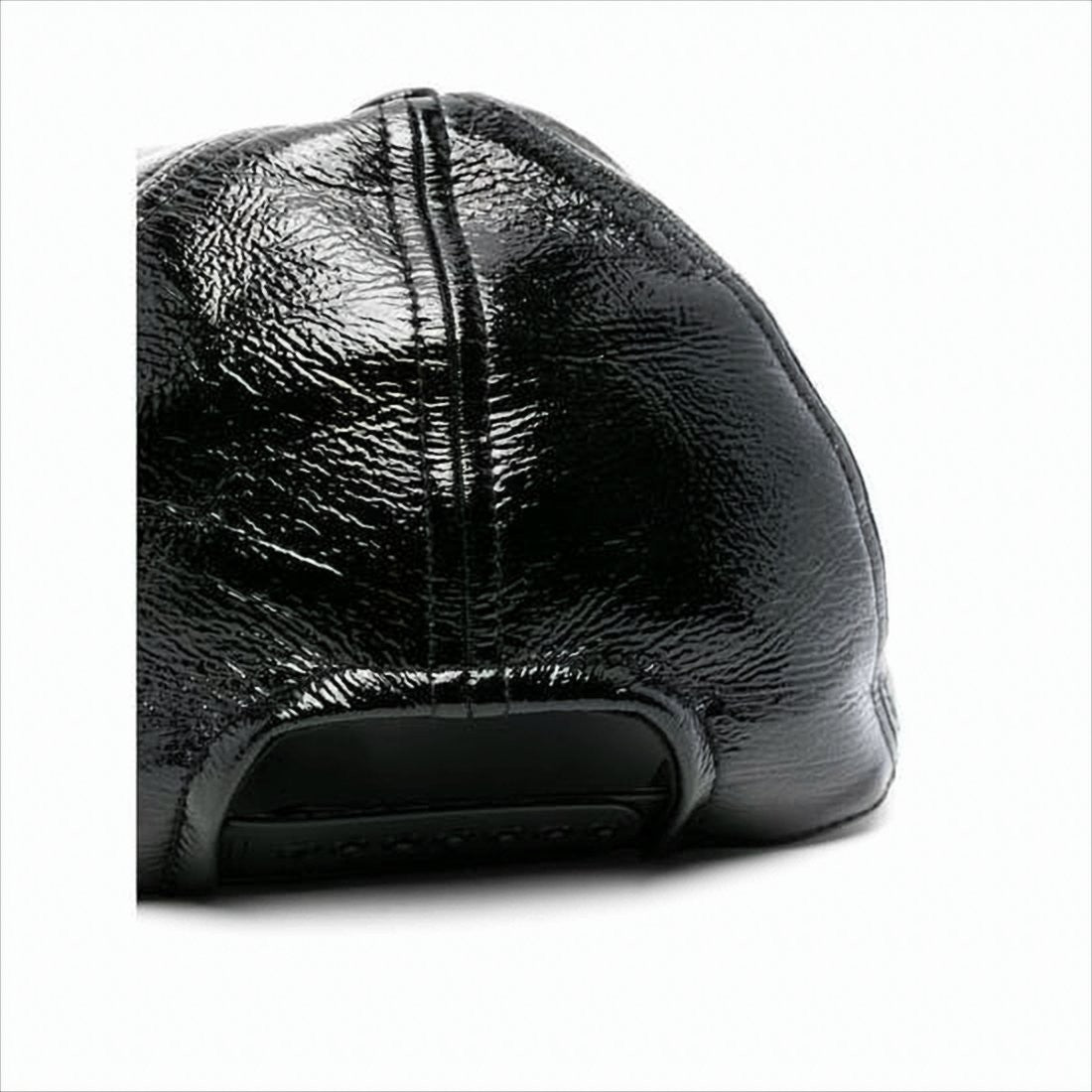 Courrèges Glossy Textured Black Hat