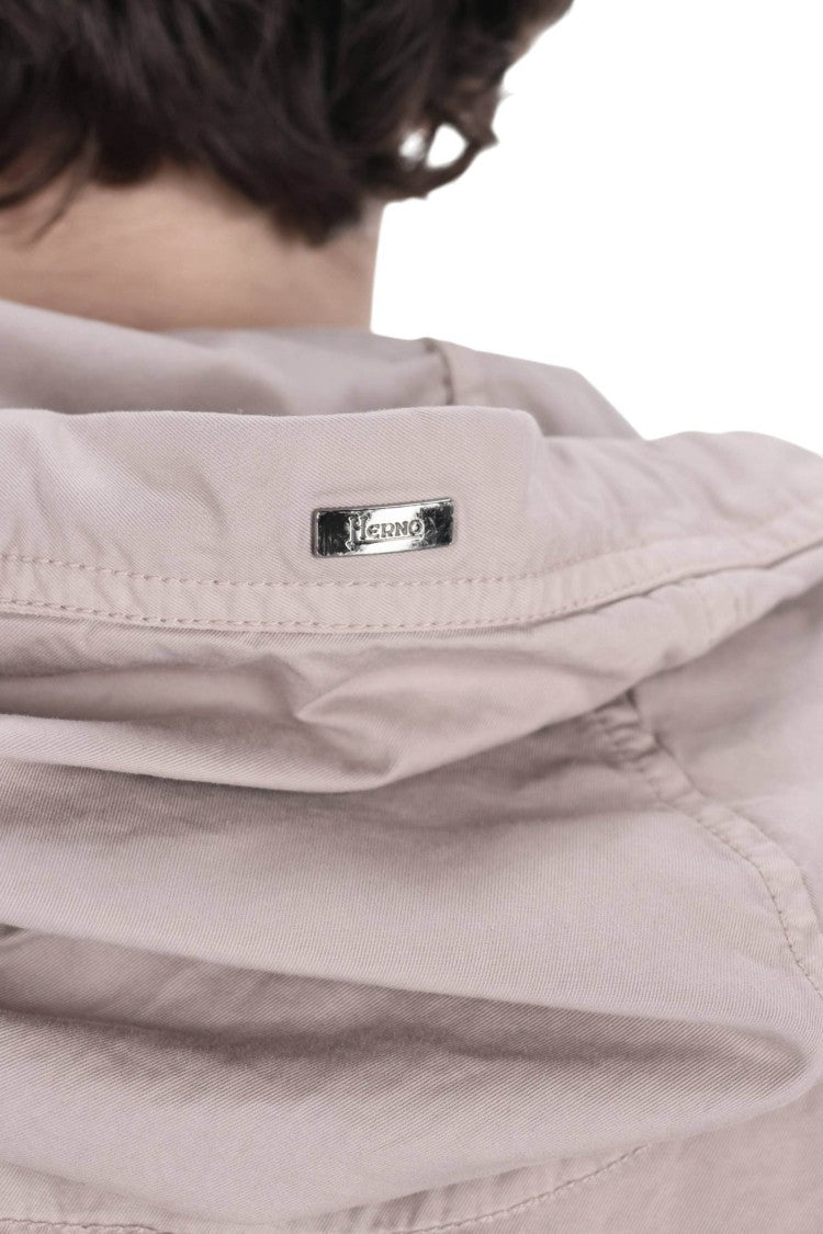 Herno Technical Cotton Gabardine Hooded Jacket