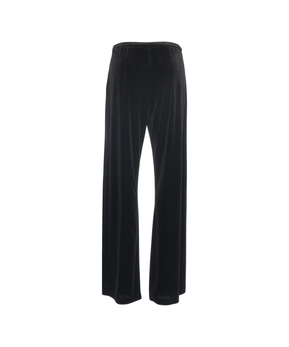 Gender Black Wide-Leg Trousers With Relaxed Fit