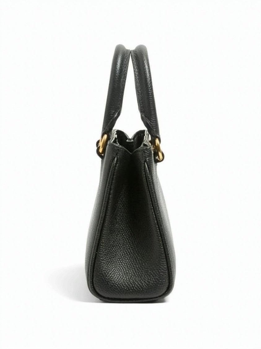 Valentino Garavani Textured Calf Leather Tote Bag With Signature Logo