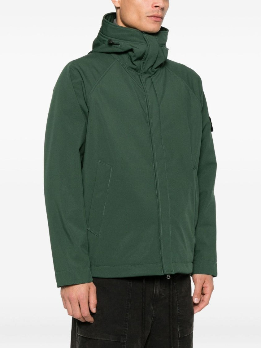 Stone Island Hooded Parka In Lightweight 3-Layer Technical Fabric