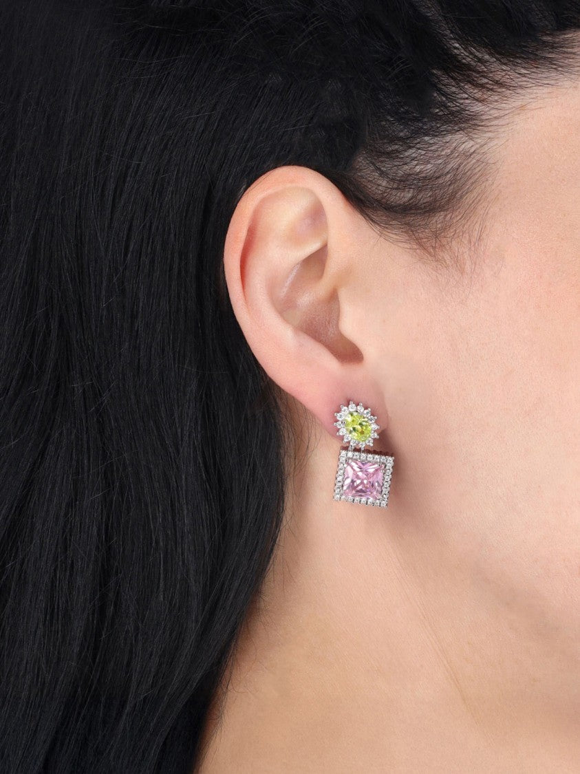 Maison Margiela Silver Brass Cluster Earrings