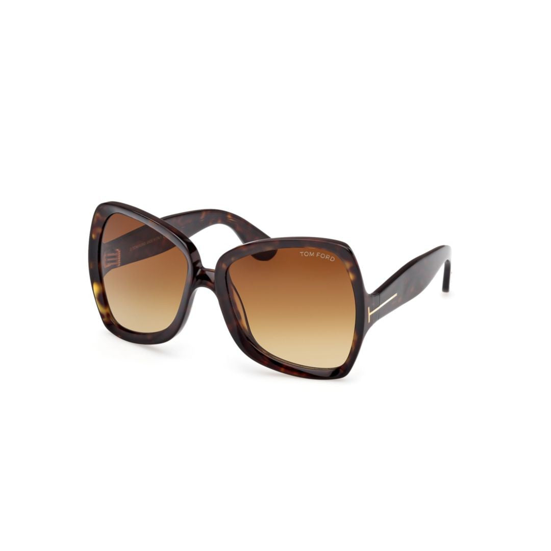 Tom Ford Ft1222 Oversized Square Tortoiseshell Sunglasses