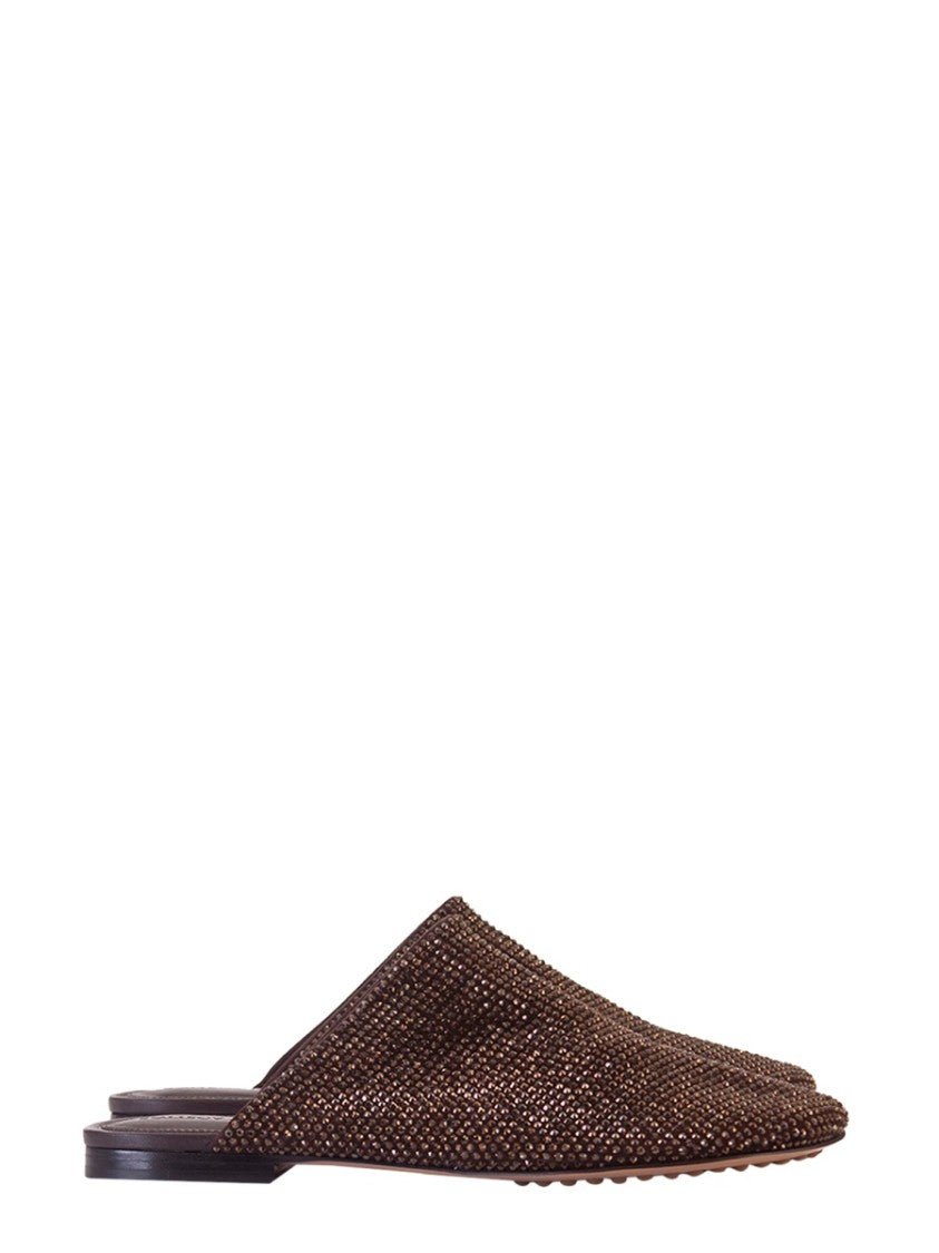 Bottega Veneta Rhinestone-Embellished Bottega Veneta Slippers