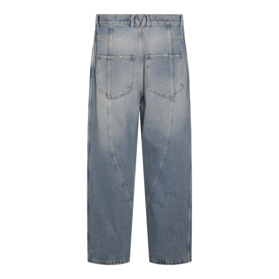 Moschino Relaxed Fit Blue Jeans With Distressed Detail