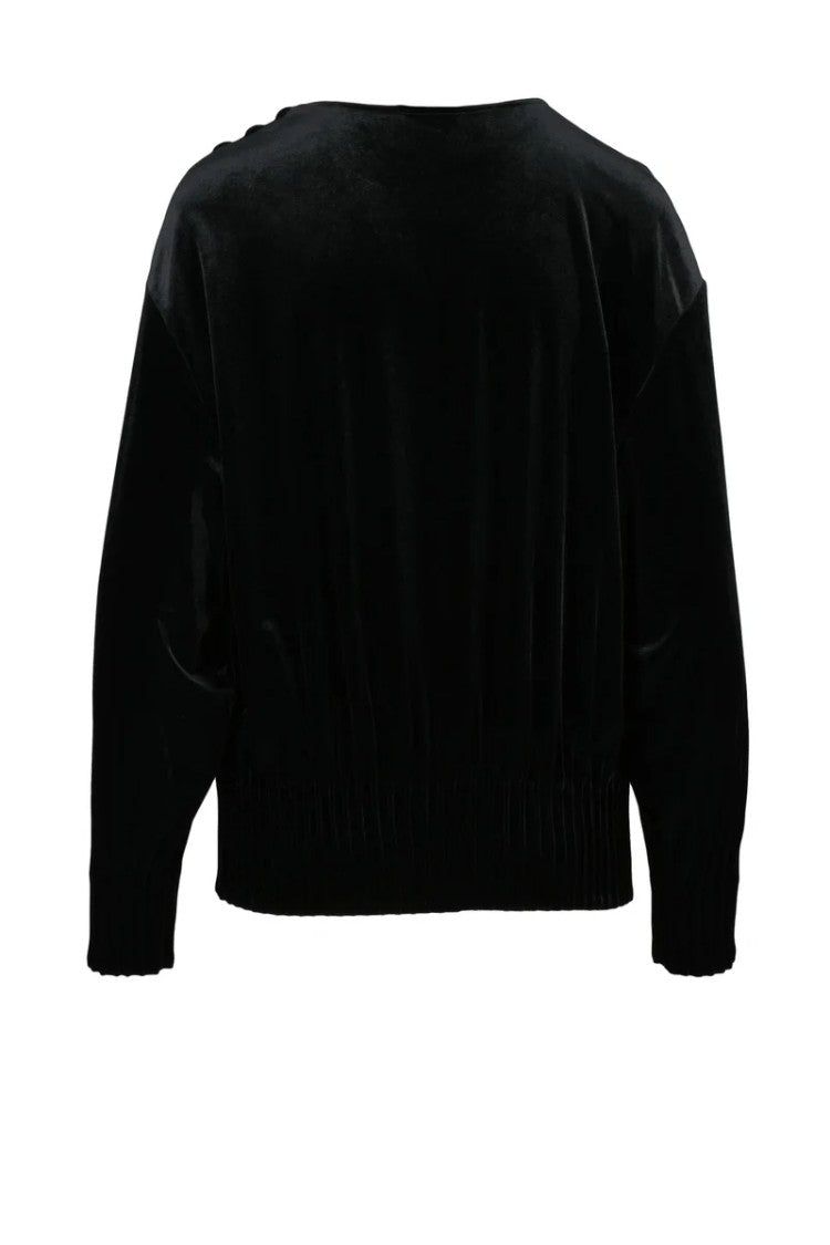 Emporio Armani Velvet Sweatshirt - Black