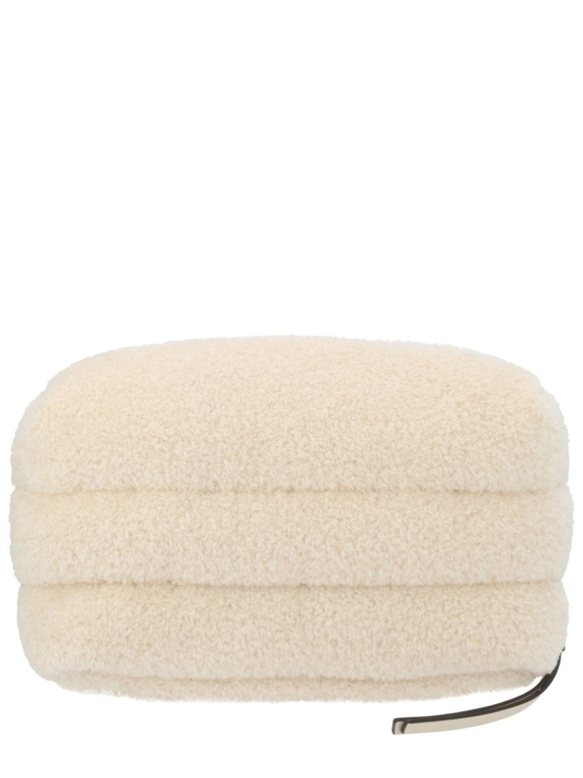 Moncler Rectangular Beauty Case With Plush Shearling Texture