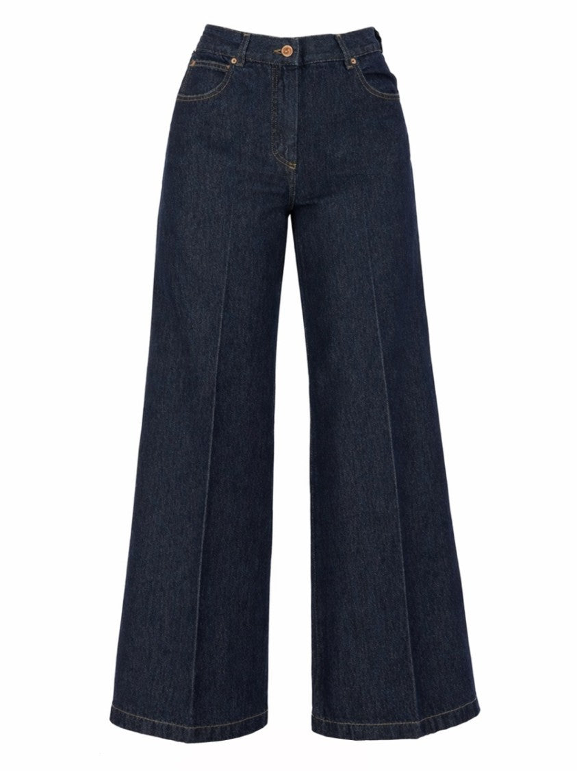 Aspesi Neutrals High-Waist Flared Denim Jeans